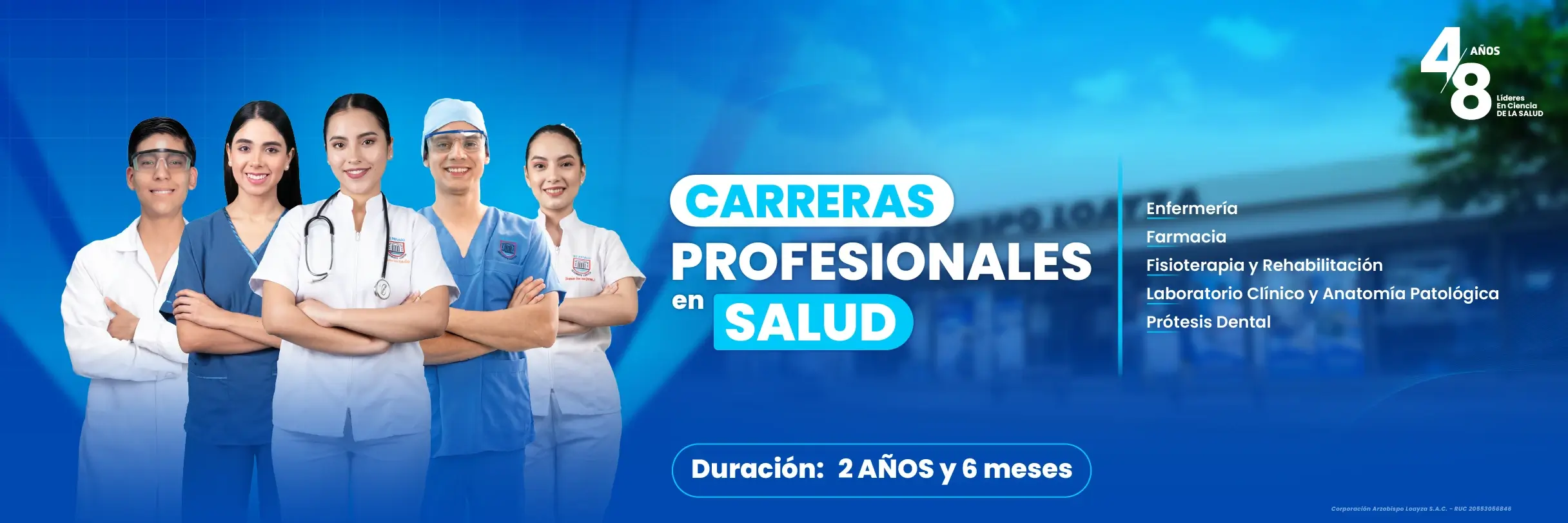 Carreras profesionales en salud del Instituto Arzobispo Loayza